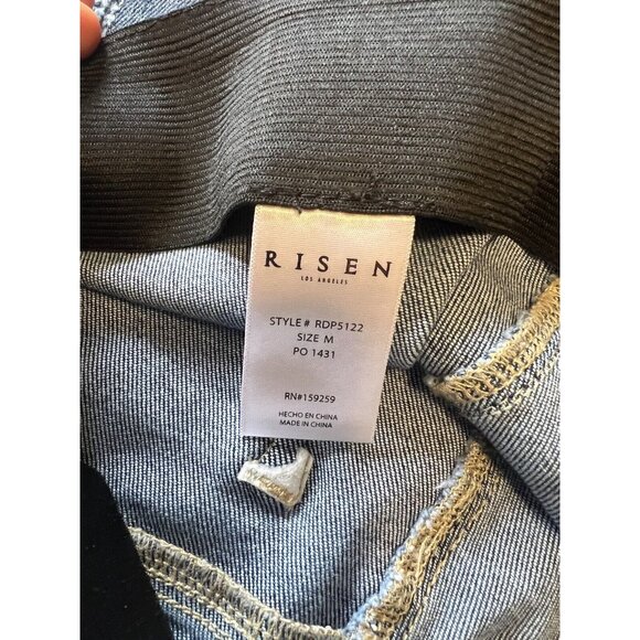 Risen Jeans Dark‎ High Rise Straight Leg Size Medium Classic City Mom Casual - Picture 4 of 12